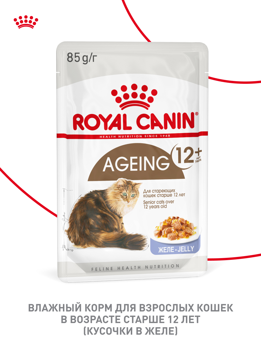 Корм для кошек ROYAL CANIN Ageing 85гр для пожилых 12+ желе пауч - фото 11