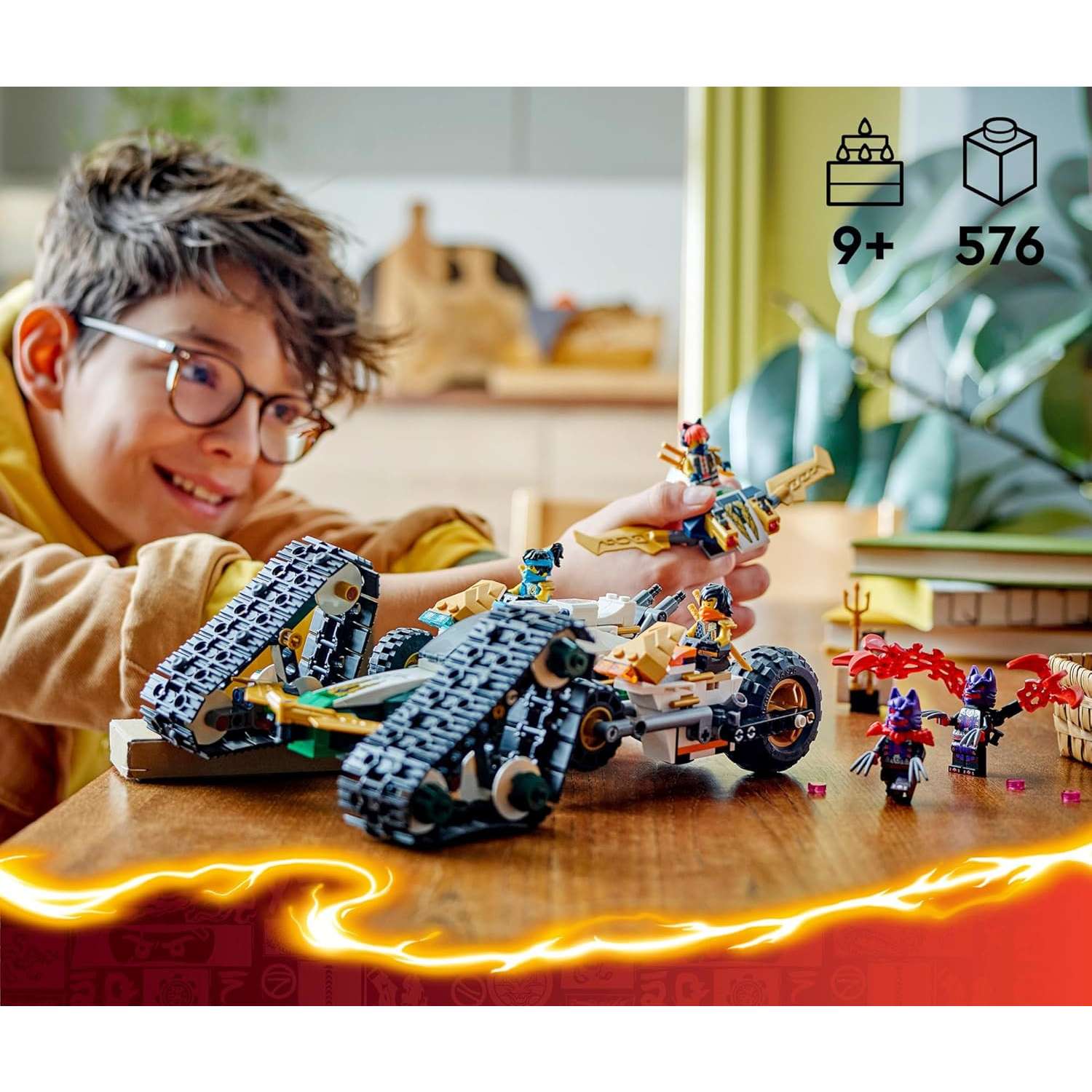 Конструктор LEGO NINJAGO Автомобиль команды ниндзя 576 дет. - фото 12
