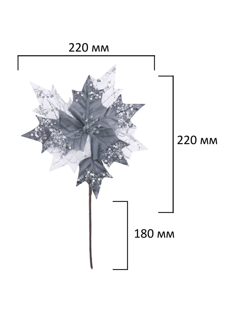 Елочные игрушки Золотая сказка Цветок набор 3 штуки - фото 10