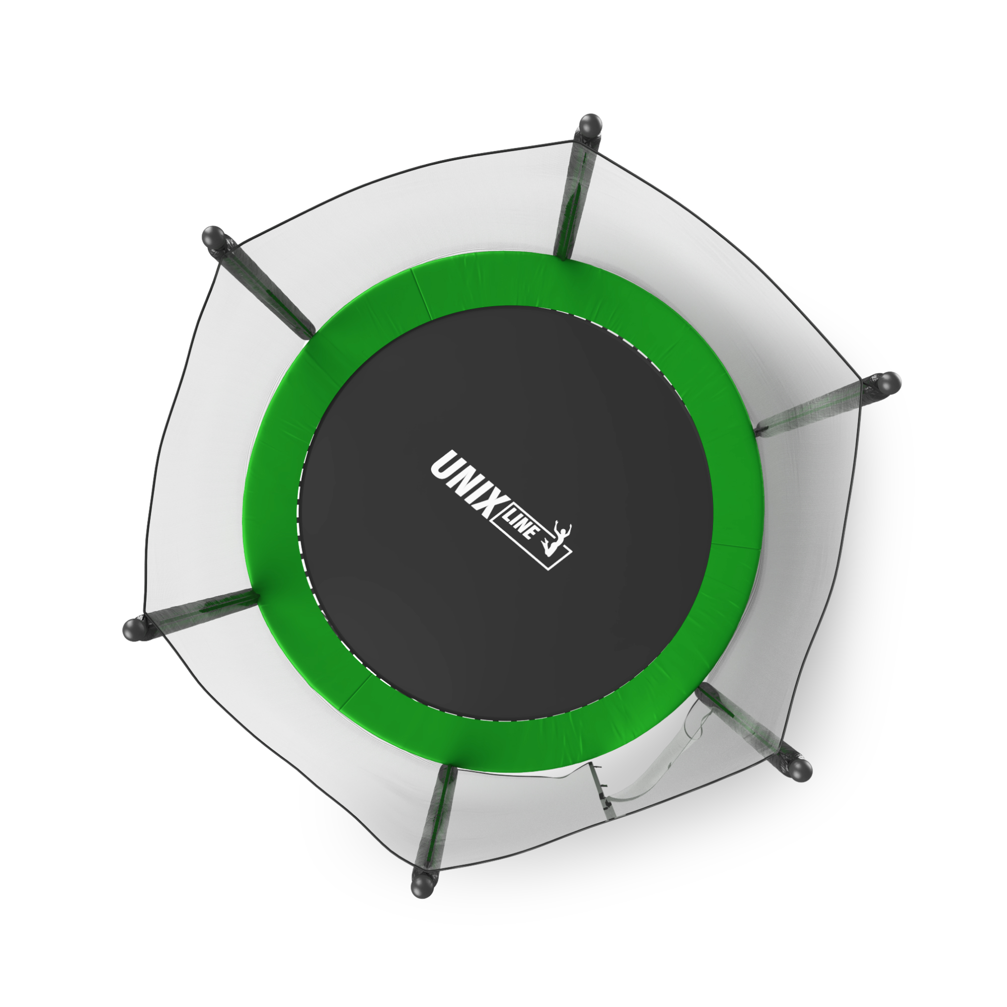 Батут каркасный Simple 6 ft UNIX line Green с внешней защитной сеткой общий диаметр 183 см до 100 кг - фото 19