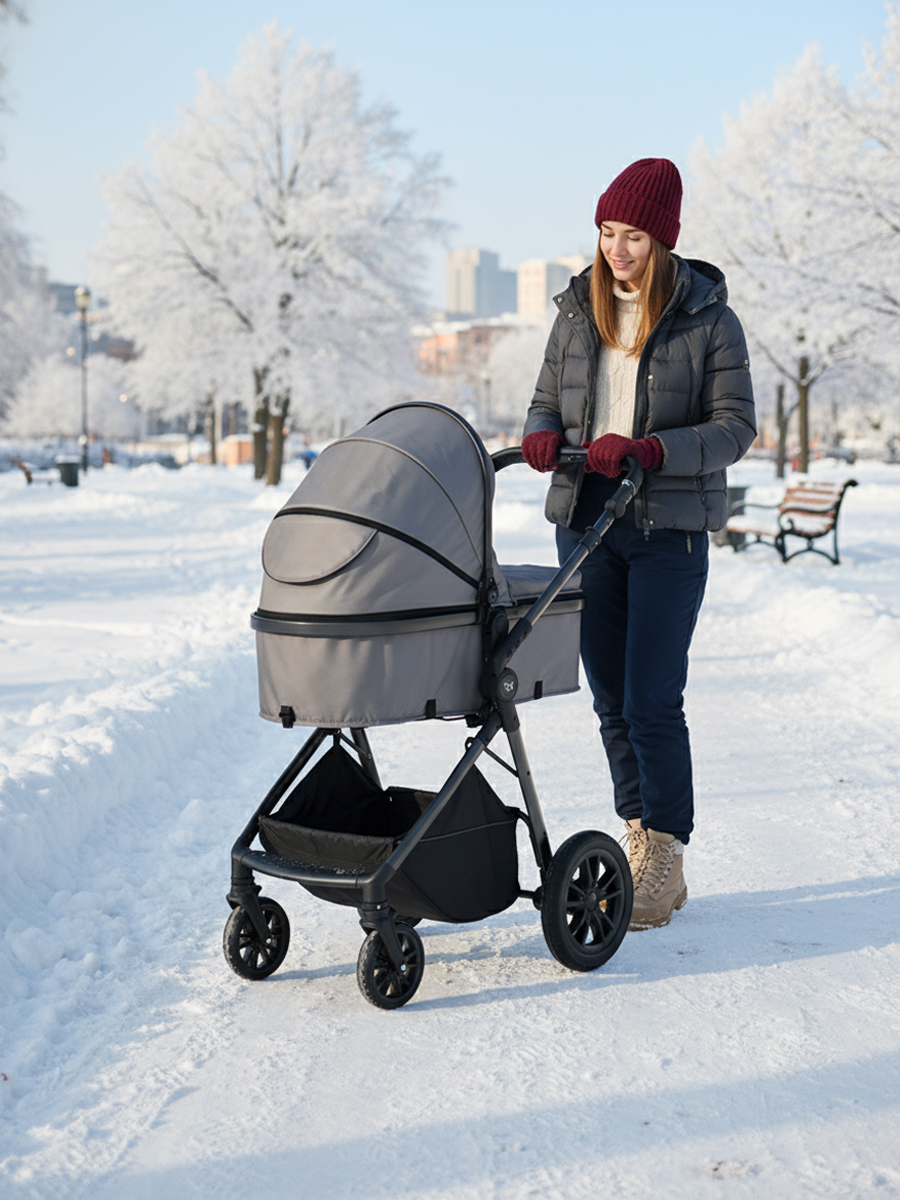 Коляска трансформер Tomix Selesta серый - фото 19