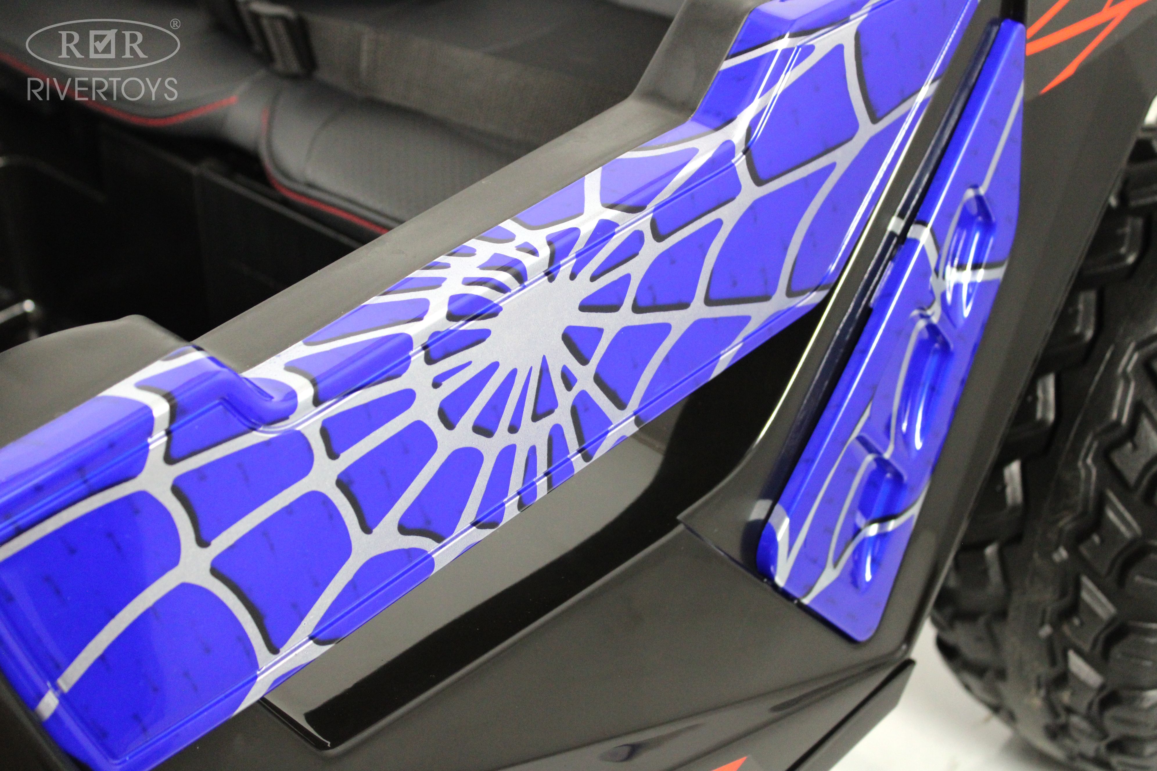 Электромобиль RIVERTOYS A707AA-LUX-NEW-BLUE-SPIDER С пультом ДУ - фото 21