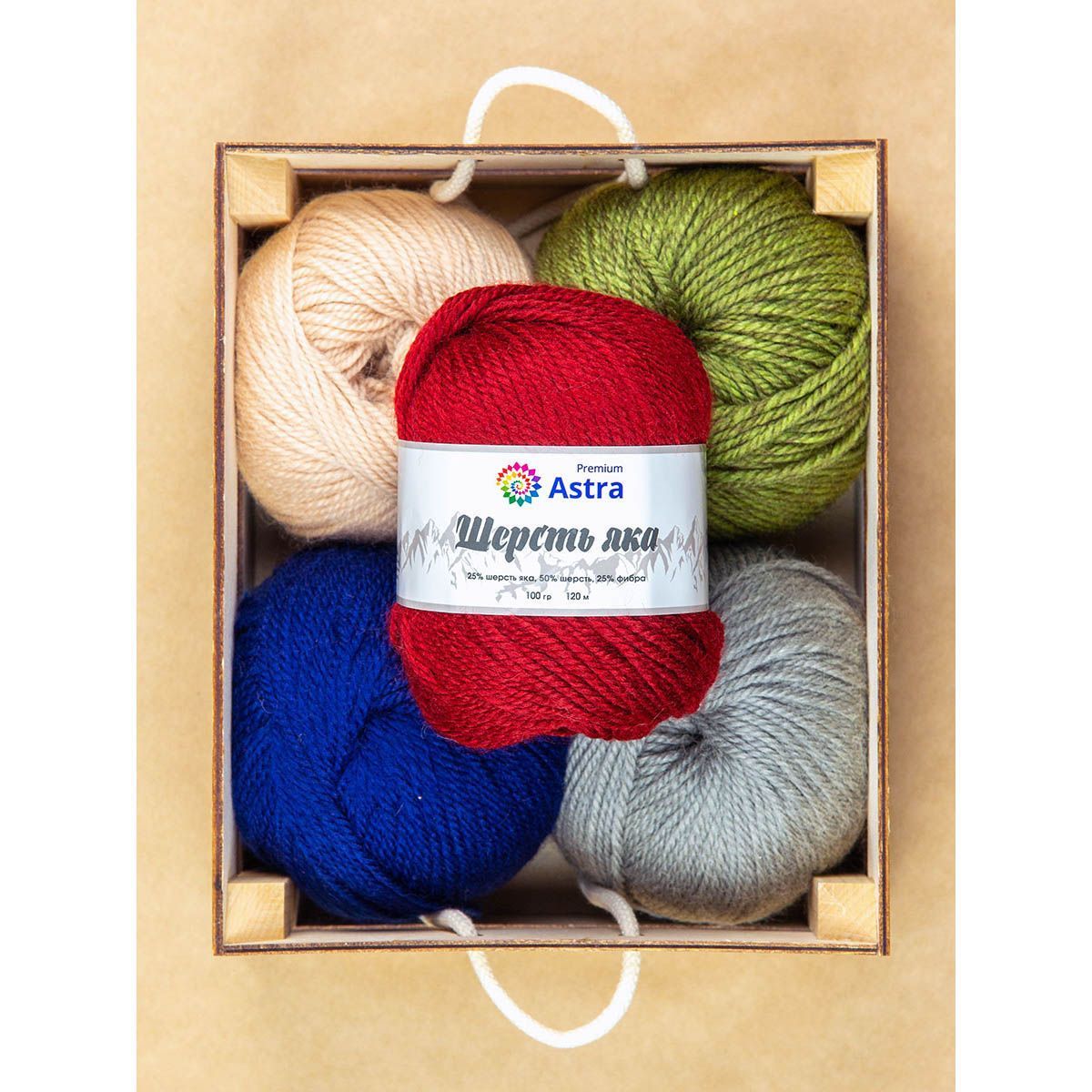 Пряжа Astra Premium Шерсть яка Yak wool теплая мягкая 100 г 120 м 02 мятный 2 мотка - фото 15