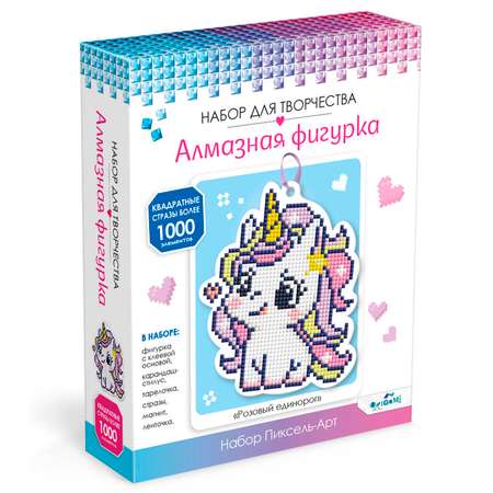 Алмазная мозаика ORIGAMI Розовый единорог