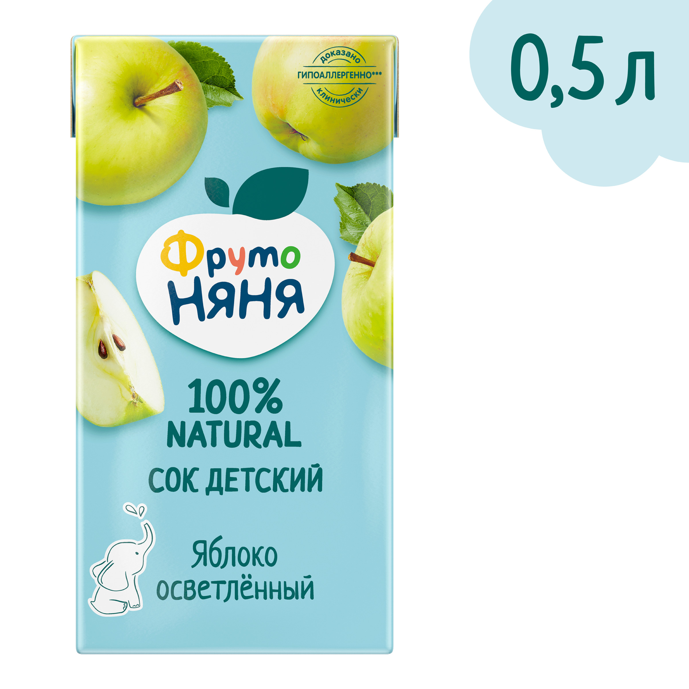 Сок ФрутоНяня Яблоко с 3 лет 0.5 л - фото 1