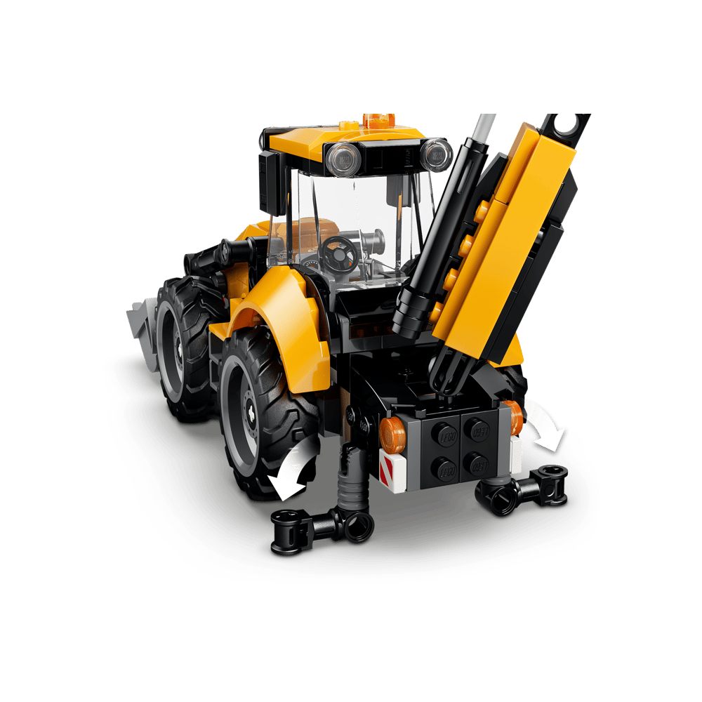 Конструктор LEGO City Желтый экскаватор-погрузчик 301 дет. - фото 6