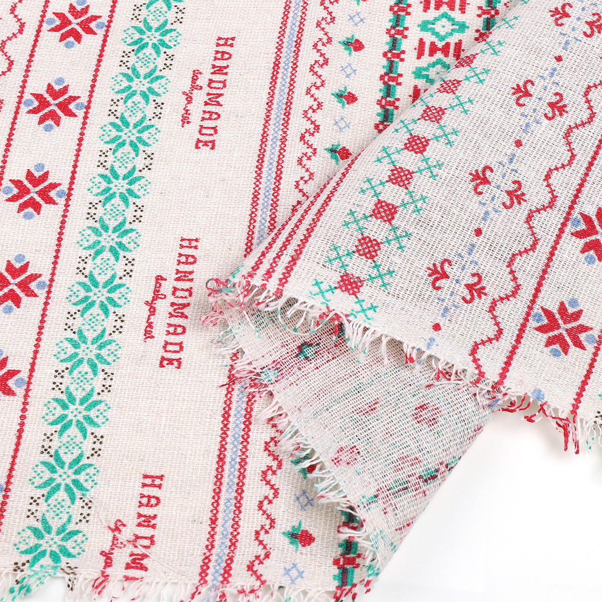 Ткань лен TBY с орнаментом 1.5 х 3 м, цвет бежевый - фото 5