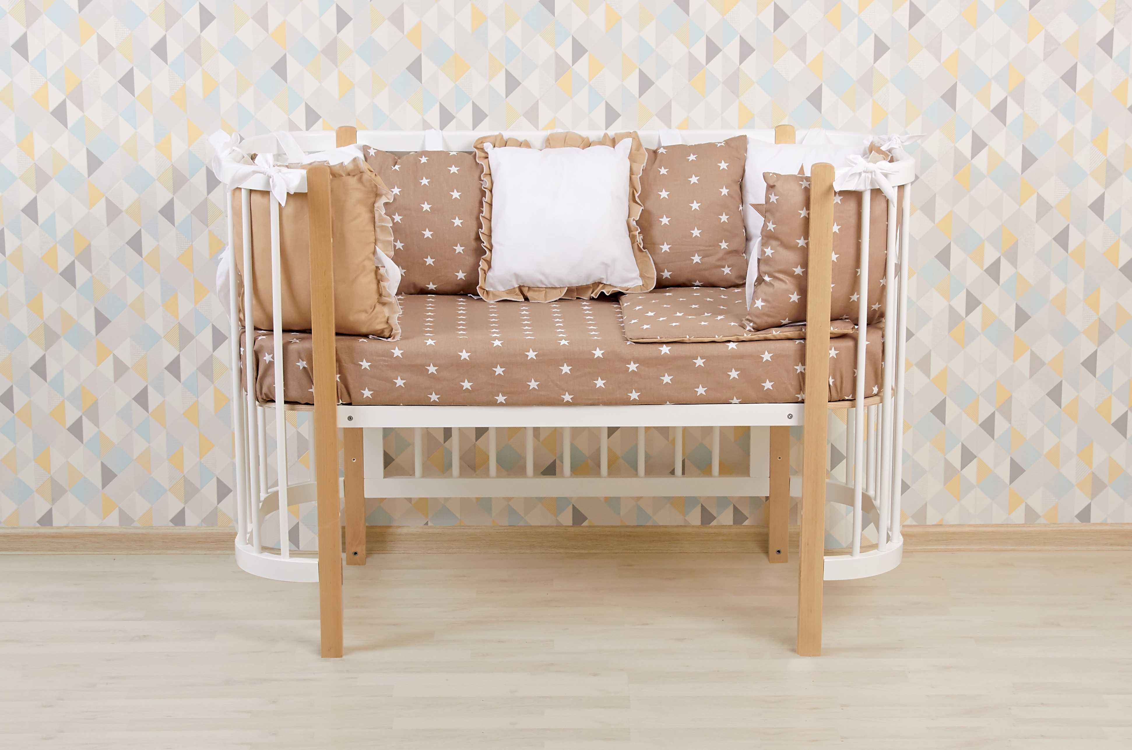 Детская кроватка Polini kids 350 прямоугольная, продольный маятник (белый) - фото 41