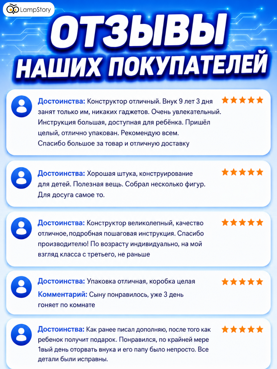 Конструктор LampStory Радиоуправляемый электронный 401 дет. - фото 13