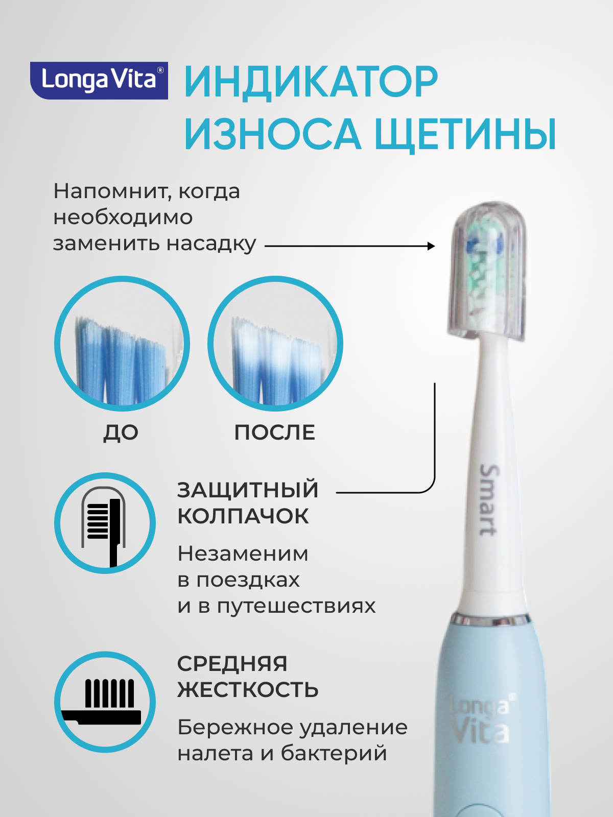 Зубная щетка электрическая LONGA VITA - фото 6