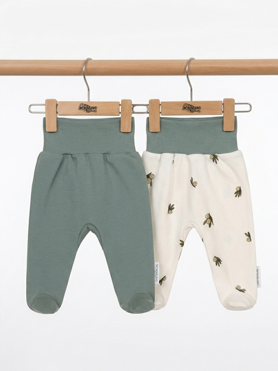 Изображение товара Комплект ползунков для новорожденных Эскимо 80, мягкий хлопок, 2 шт