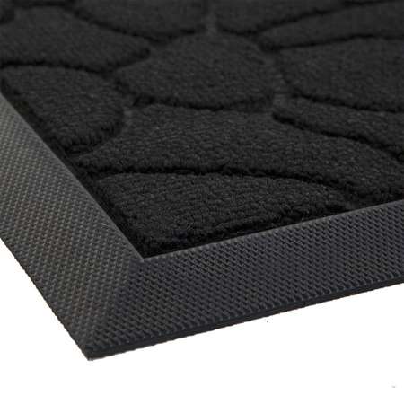 Ковер придверный Profiflooring 45х75см с рельефным рисунком асфальт черный