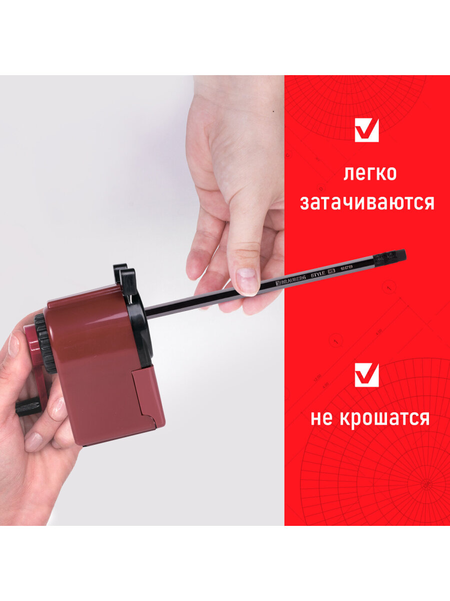 Карандаши чернографитные Brauberg 12 шт. - фото 3