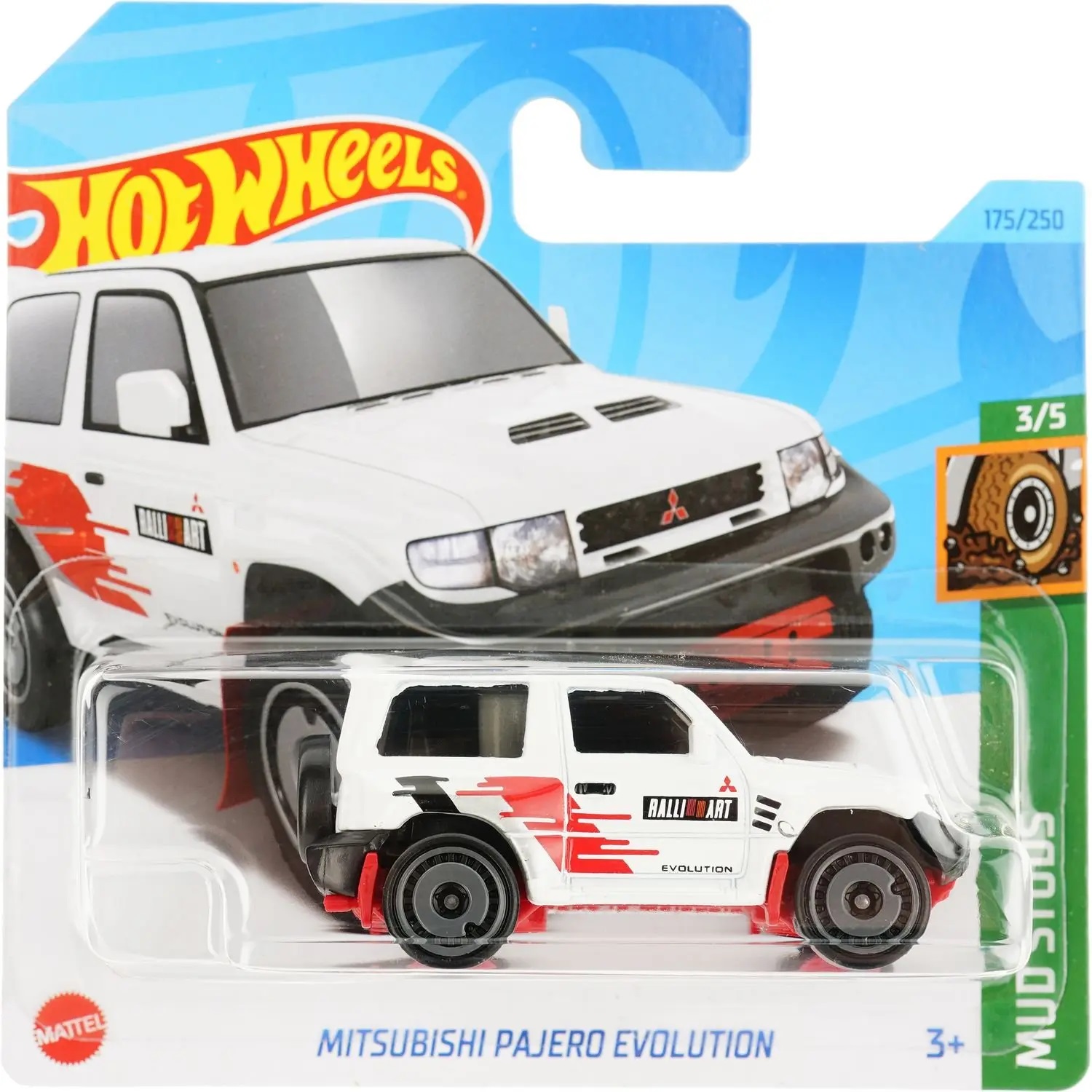 Автомобиль Hot Wheels Mitsubishi PAJERO EVOLUTION 63118 - фото 2