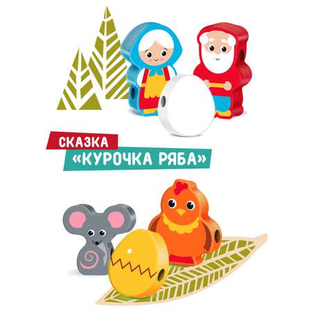 Игрушка Mapacha шнуровка Курочка Ряба Репка