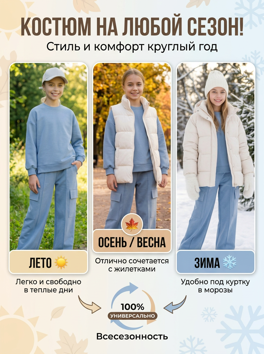 Спортивный костюм NATIVIA КФД/голубой - фото 3