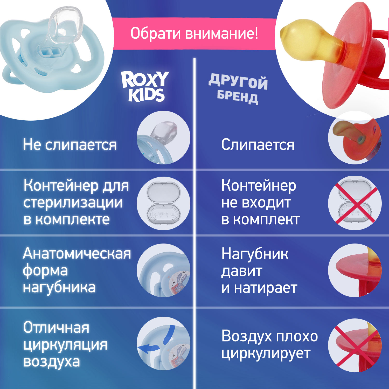 Пустышка ROXY-KIDS силикон от 6 мес. 2 шт. - фото 10