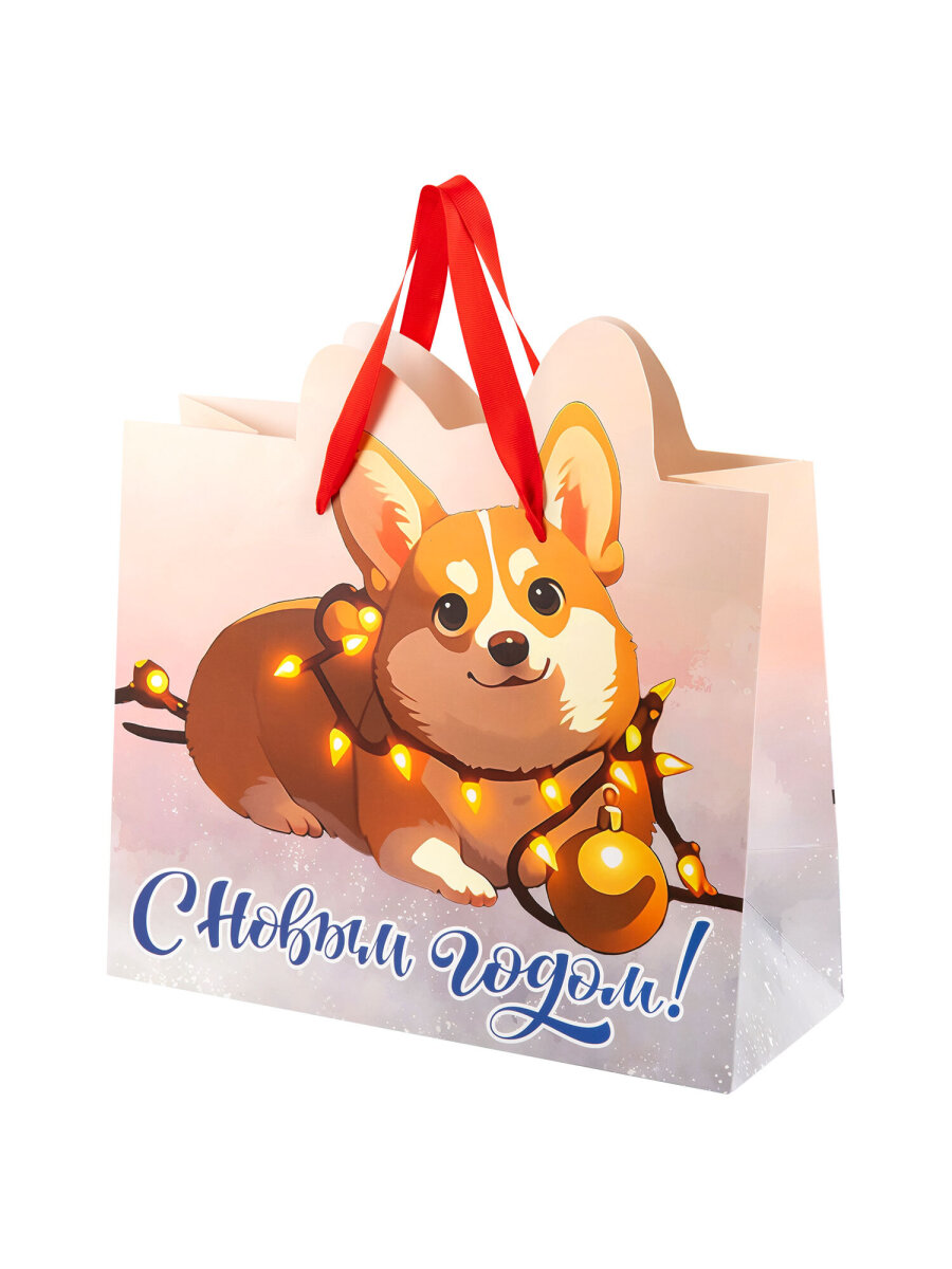Пакет подарочный новогодний Золотая сказка пакетики для подарков и сладостей набор 4 штуки - фото 10