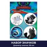 Значок PRIORITY Как приручить дракона 4 шт.