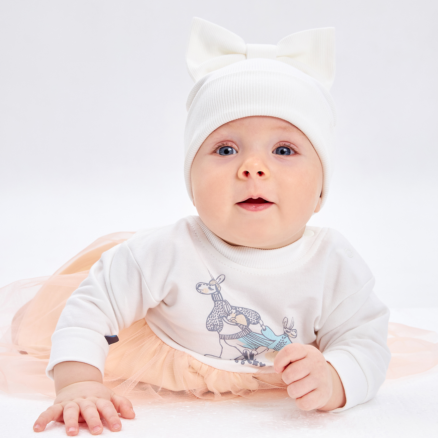 Шапка 2 шт Lucky Child 139-9/молочный/розовый/0-2 - фото 1