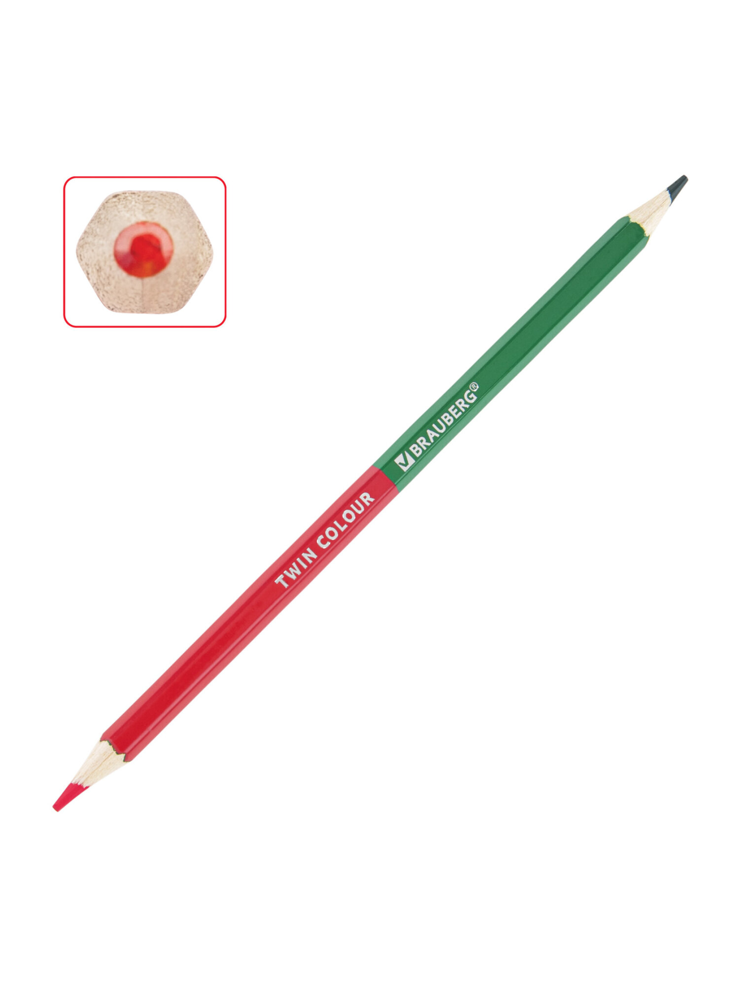 Карандаши цветные Brauberg 24 шт. - фото 9