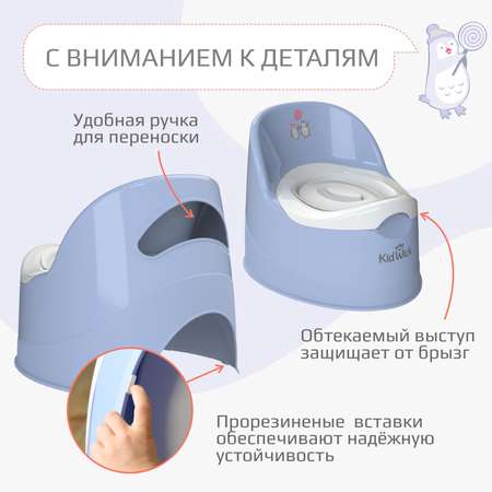Горшок детский KidWick Гранд фиолетовый с белой крышкой
