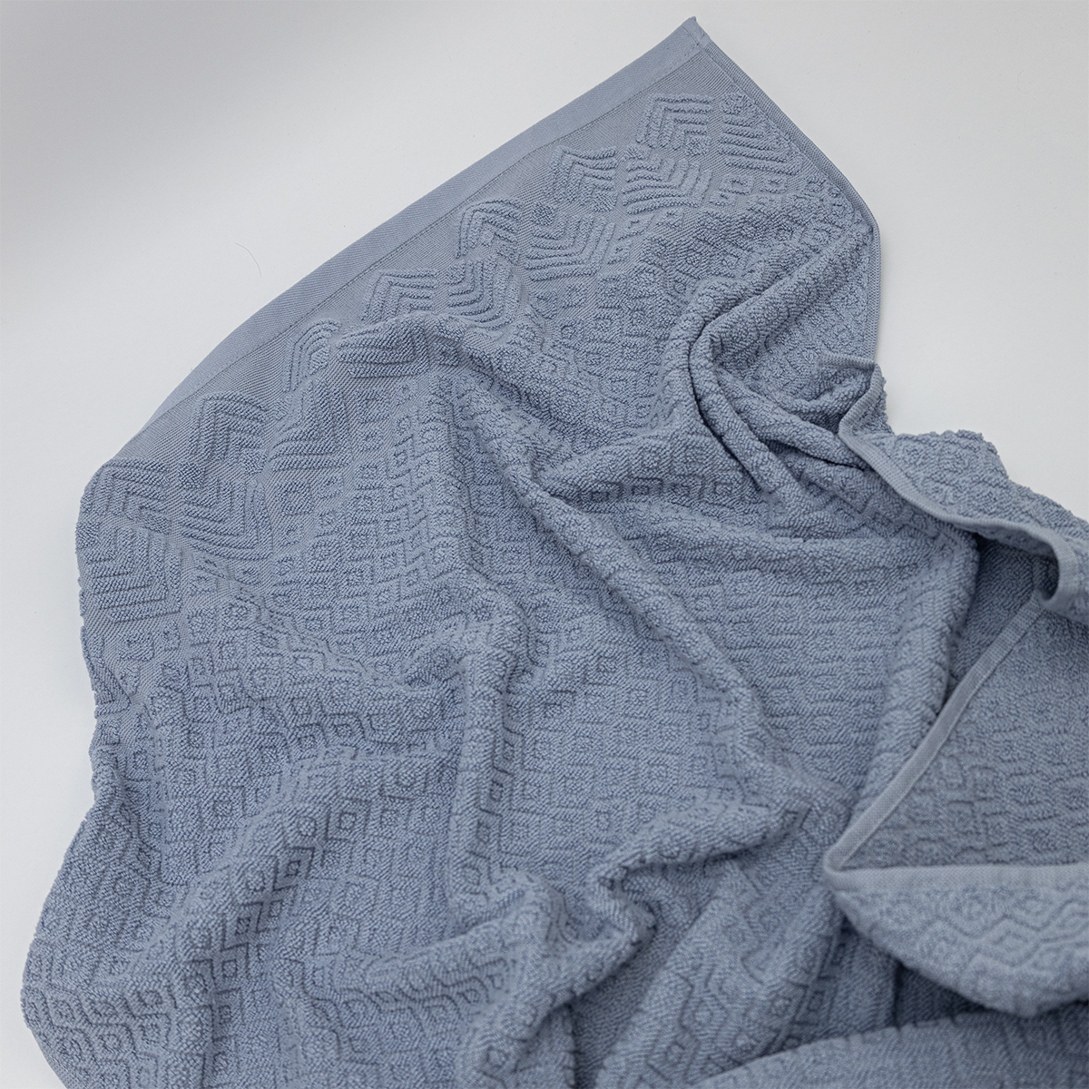 Полотенце BRAVO Ромб 50*70 + 70*120 синий 2 шт. - фото 2