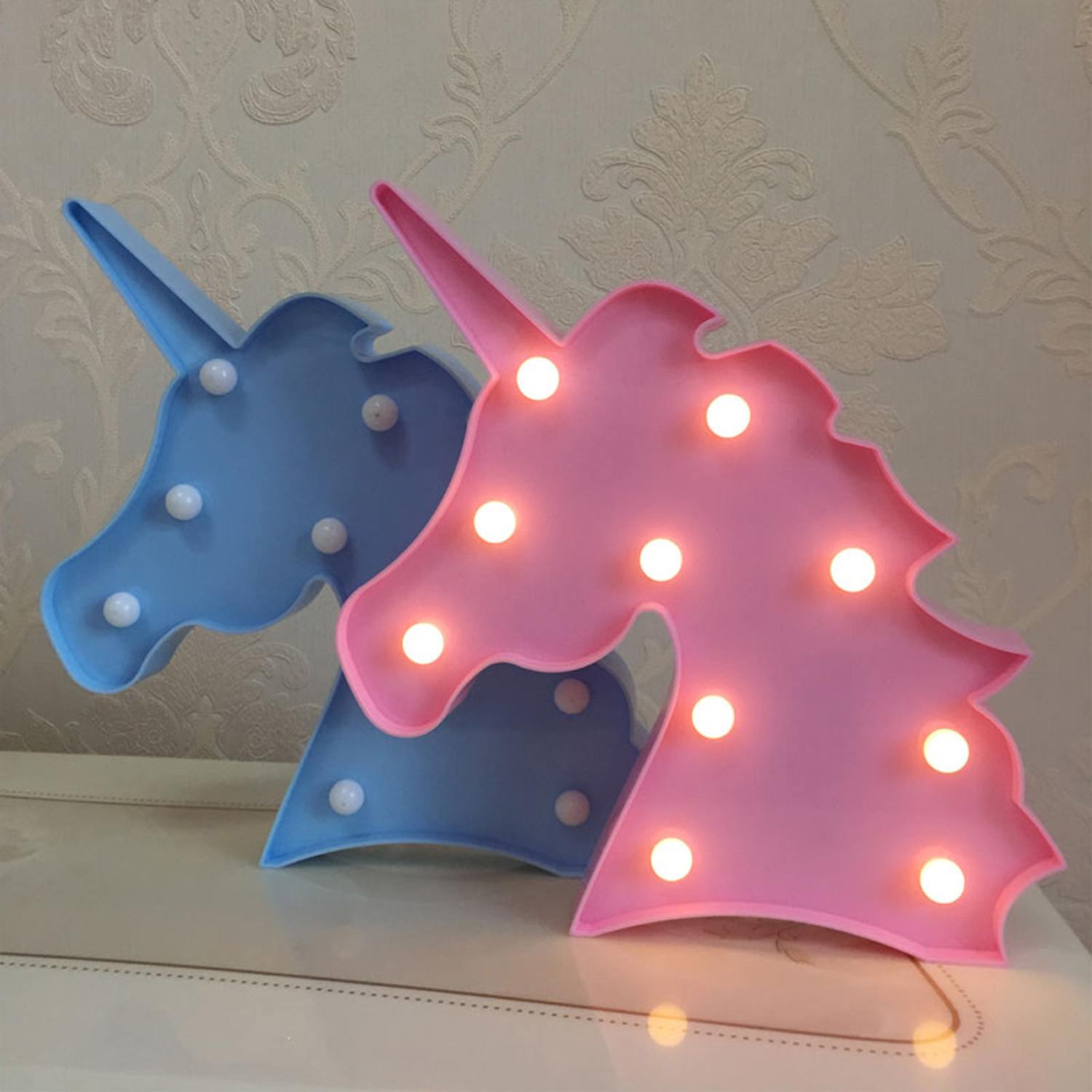 Ночник-светильник MINI-TOYS настольный «Волшебный единорог» 10*LED лампочек - фото 4