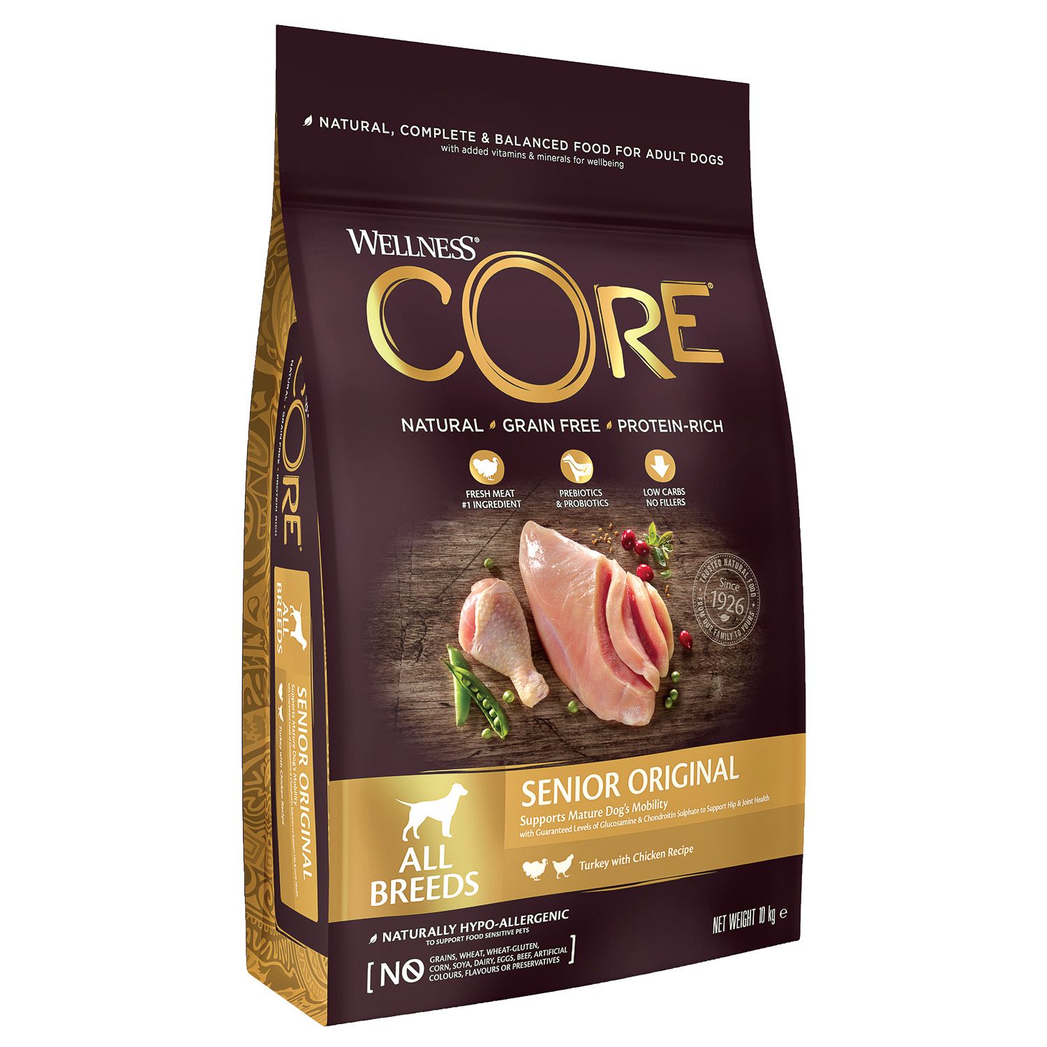Корм для собак Wellness CORE пожилых всех пород индейка курица 10кг - фото 9