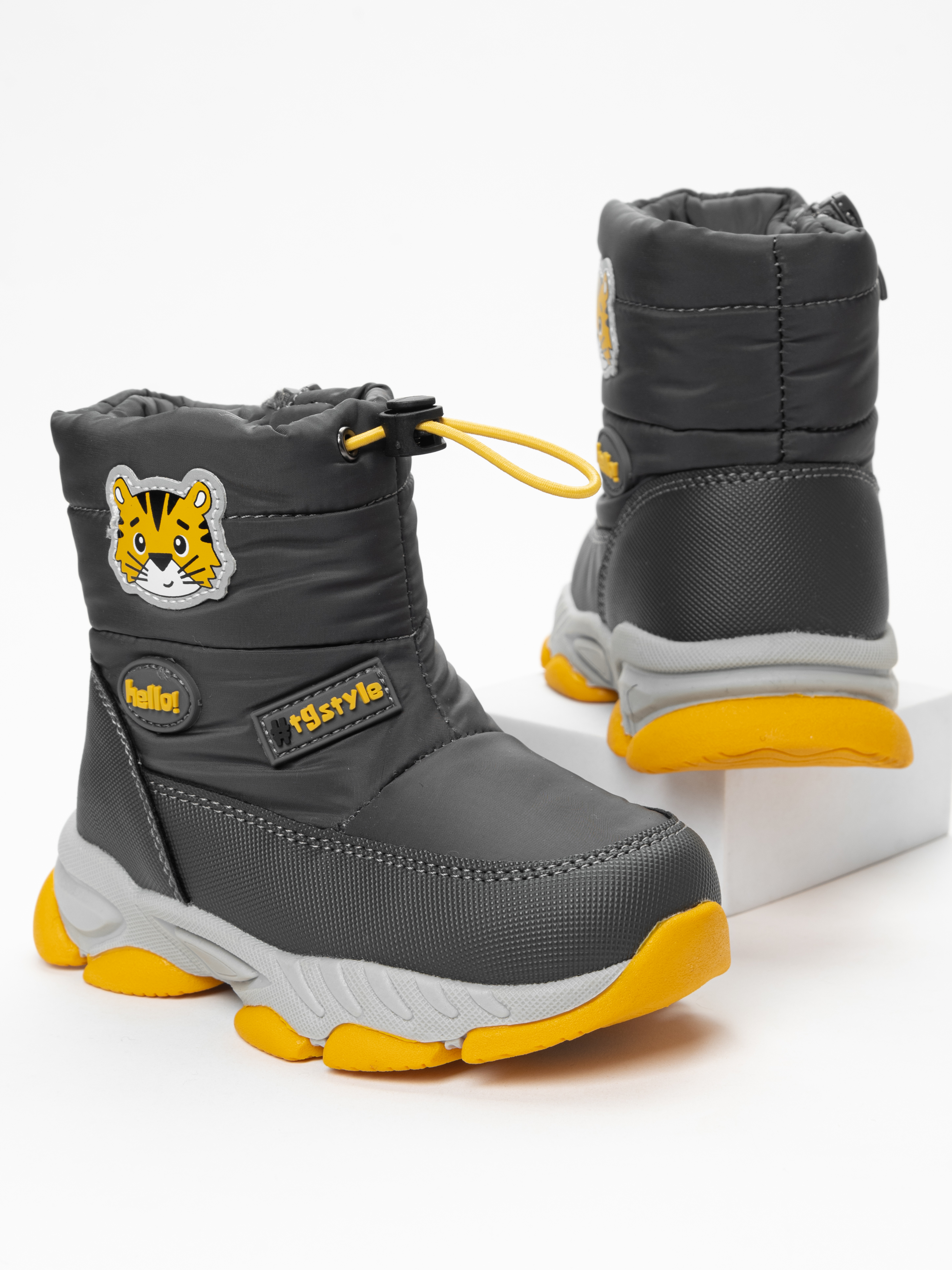 Дутики TikkaGo 6Y14_23001-2_grey-yellow - фото 3