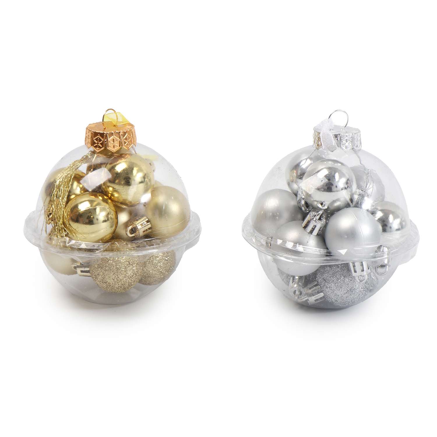 Набор ёлочных шаров ё 3см 12шт в ассортименте - фото 1