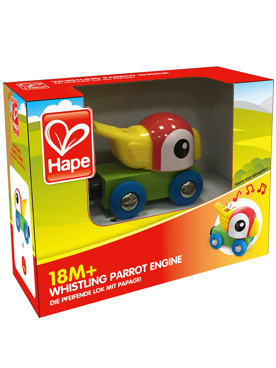Игрушка Hape каталка Свистящий попугайчик - фото 6