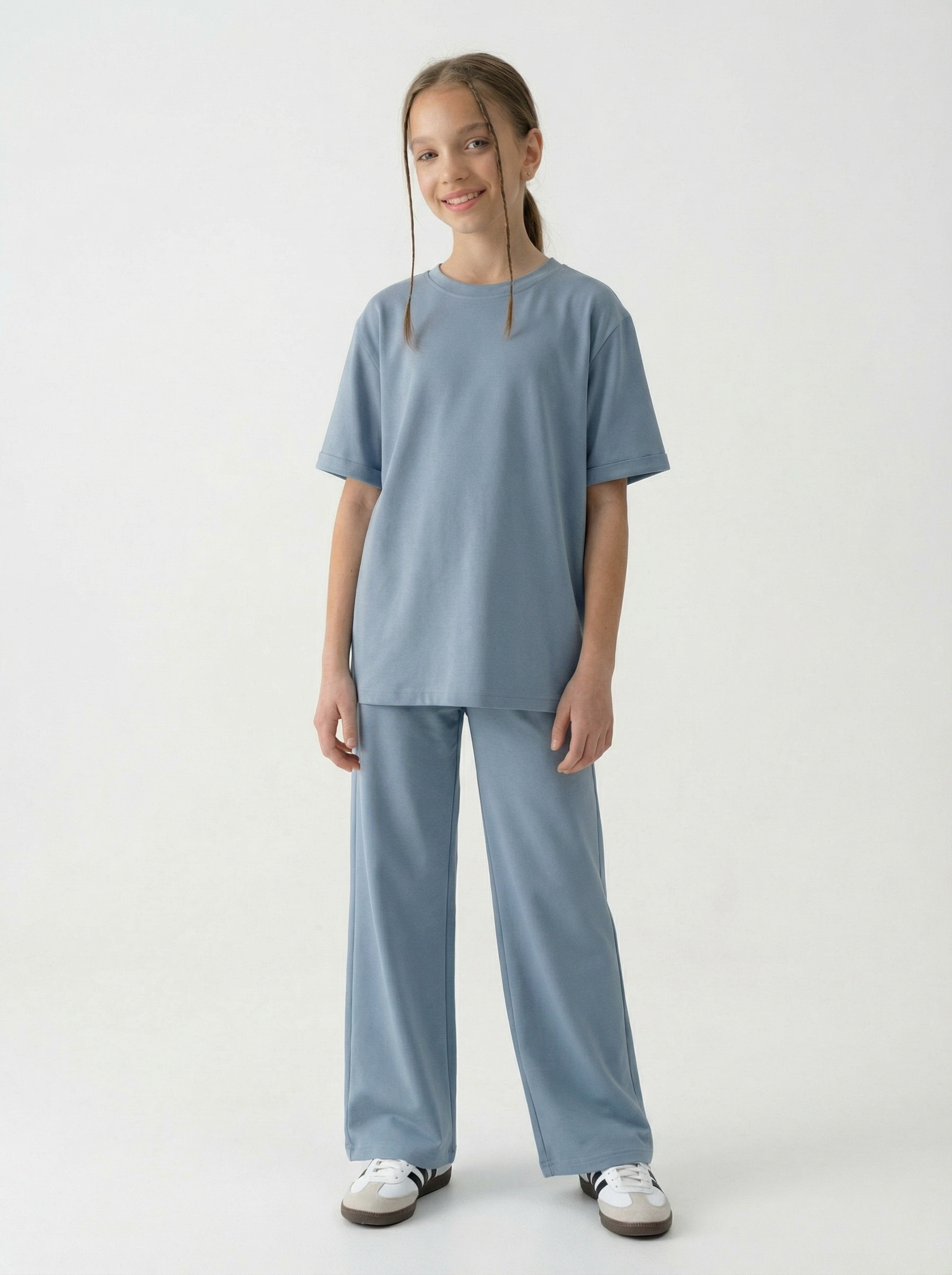 Костюм KiMMi co К-14087060 серо-голубой - фото 2