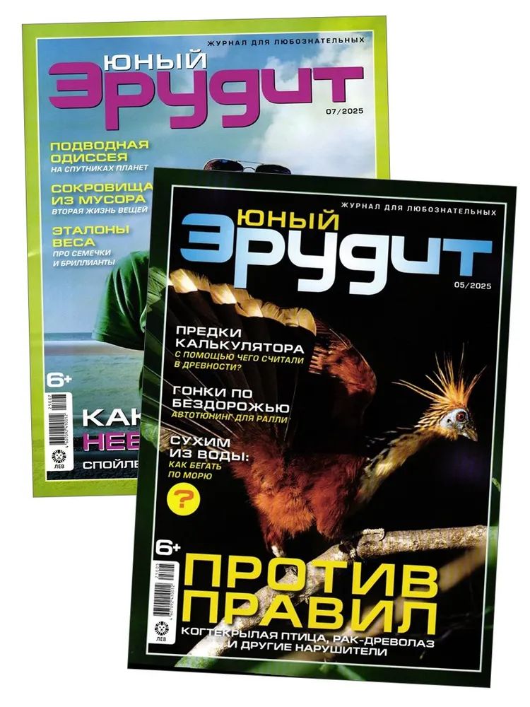 Изображение товара Детский научный журнал Юный эрудит 5/25 и 7/25 для развития любознательности Изображение товара Детский научный журнал Юный эрудит 5/25 и 7/25 для развития любознательности
