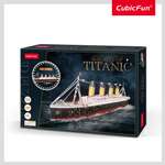 Пазл CubicFun Титаник Led свет 266 дет 3D
