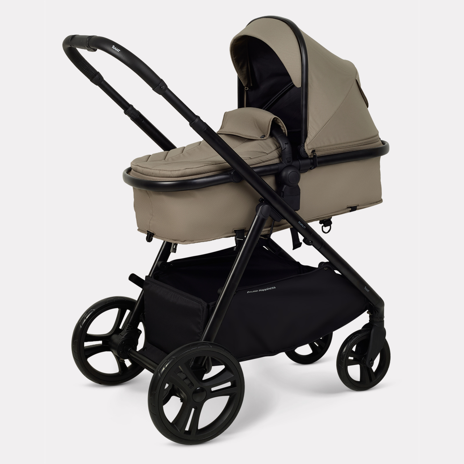 Коляска 2в1 для двойни Rant Basic Dualo коричневый - фото 4