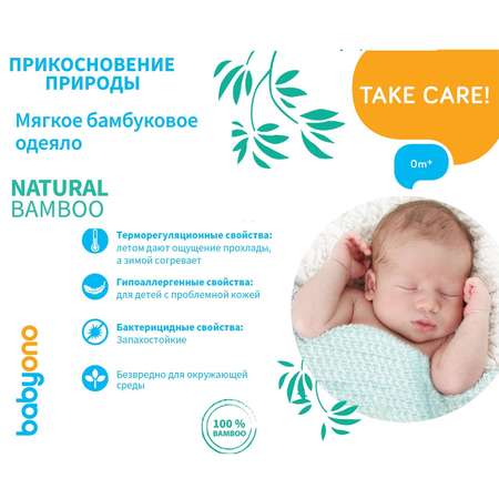 Плед Babyono бамбуковое розовое Арт.479/01 75х100см
