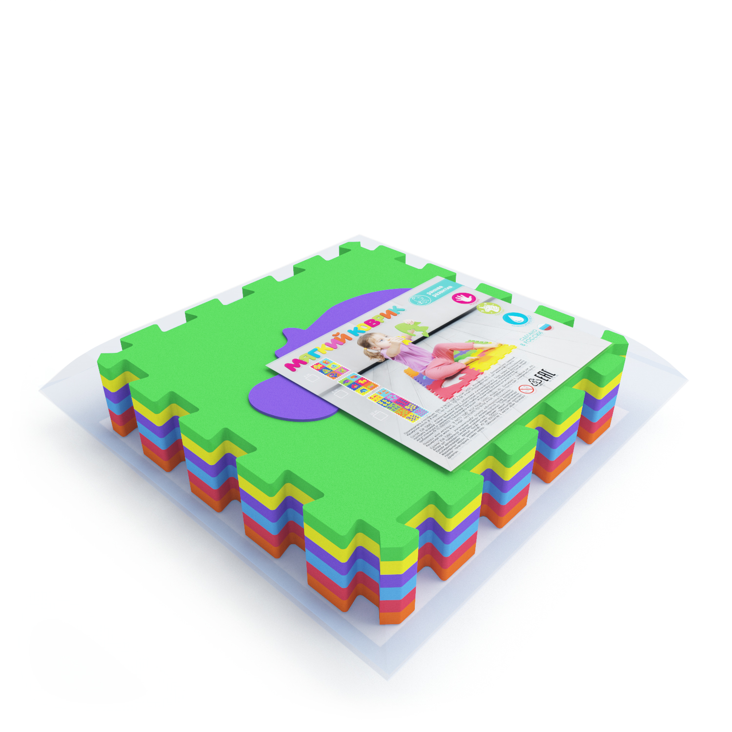 Коврик-пазл ElBascoToys Мама и малыш - фото 1