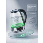 Электрический чайник VLK SIENA-6558 2200 Вт 2 л стекло сталь LED 4 температуры подсветка черный стальной