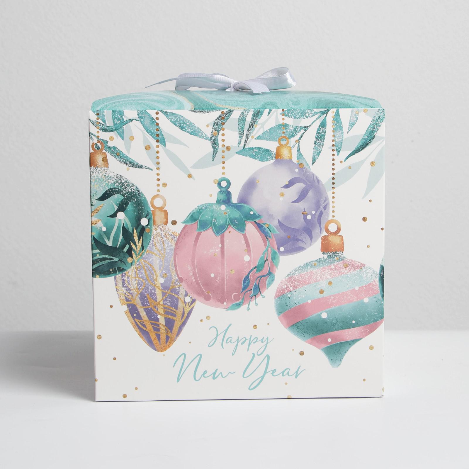 Коробка Дарите Счастье складная «Волшебство нового года». 18×18×18 см - фото 3