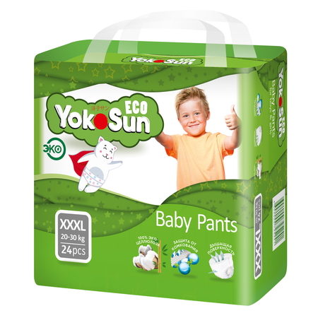 Трусики YokoSun Eco XXXL (20-30 кг) 24 шт.
