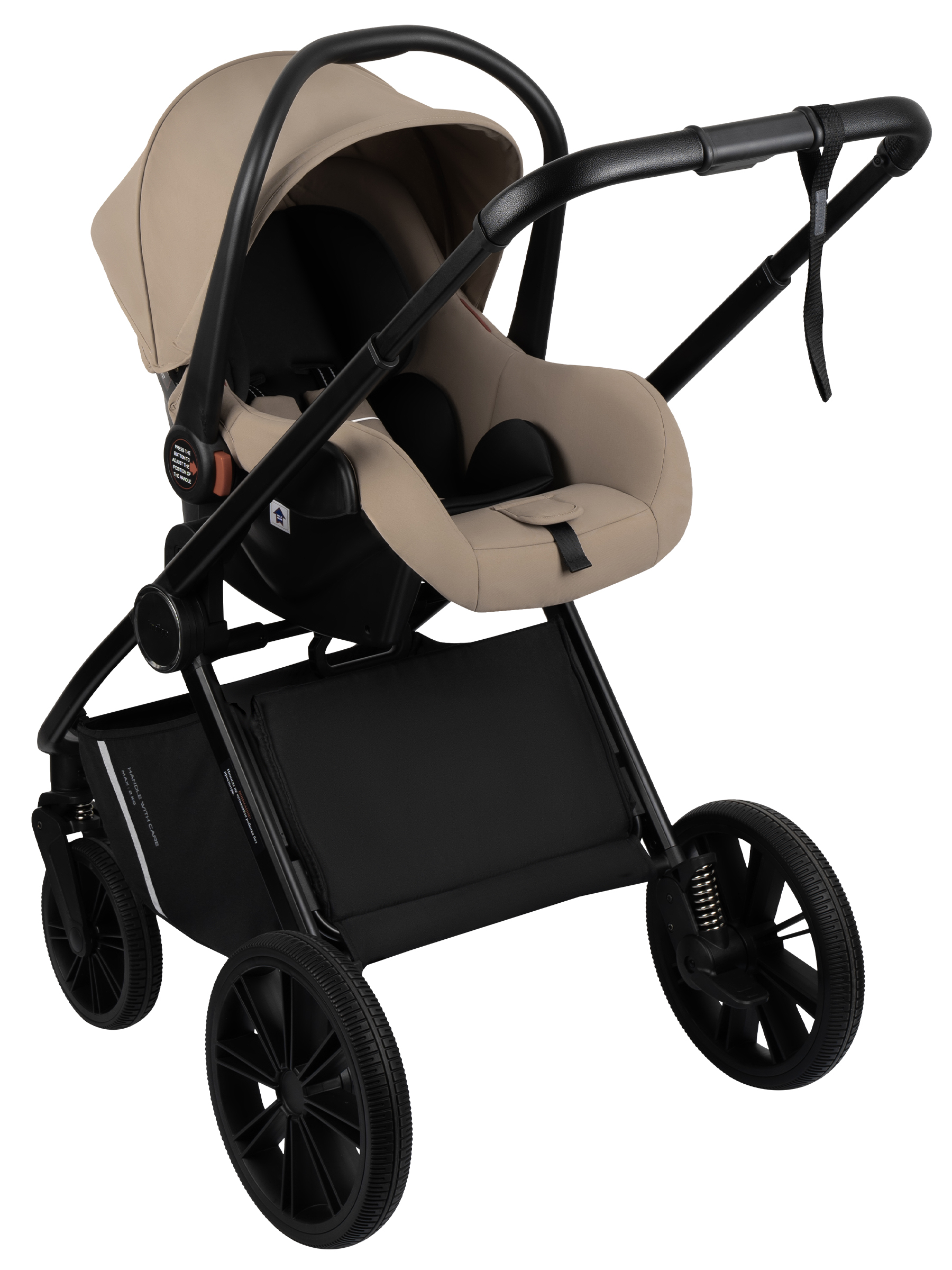 Коляска 3в1 Indigo Sting бежевый - фото 8