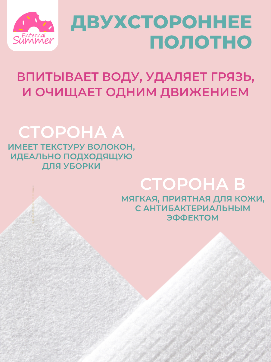 Одноразовые полотенца Enternal Summer хлопковые салфетки для лица - фото 4