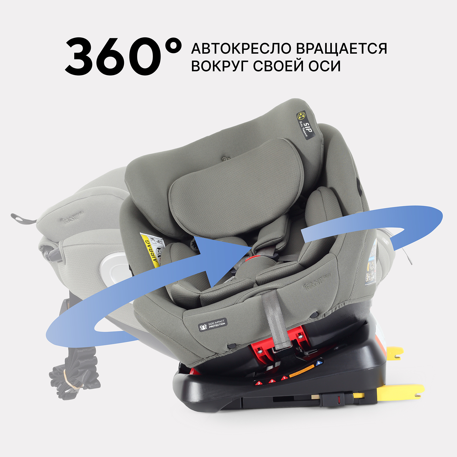 Автокресло Rant Basic Twist next isofix Isofix 0+/1/2/3 (0-36 кг) зеленый - фото 2