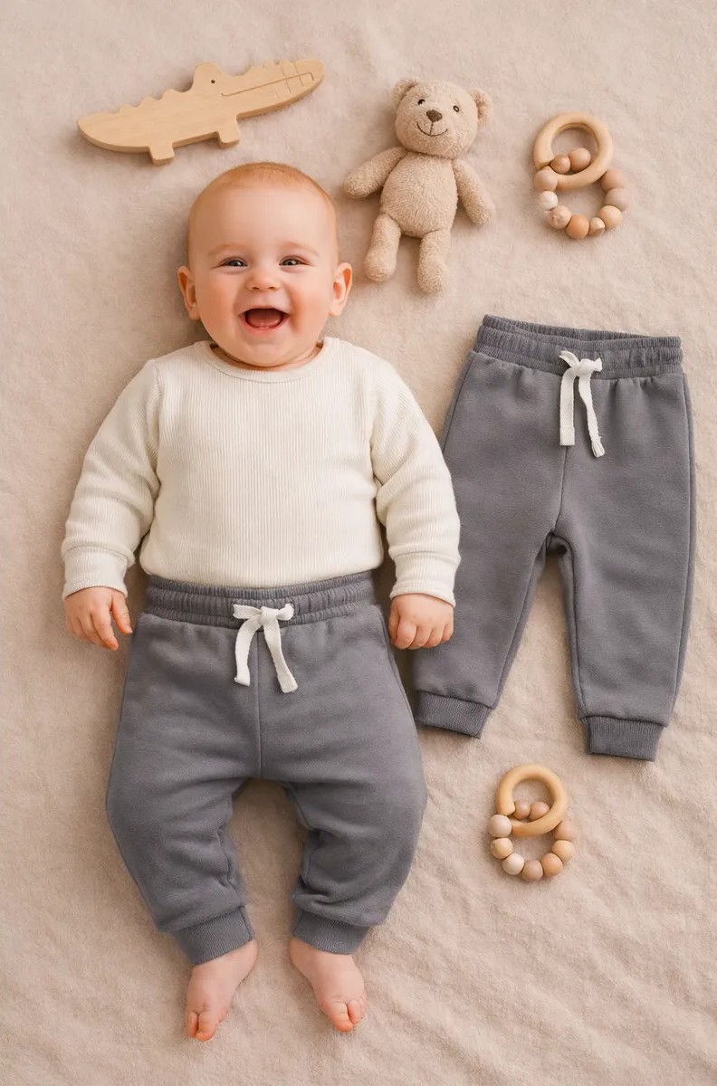 Изображение товара Детские ползунки Mark Formelle 68 Серый, хлопок 96%, футер без начеса