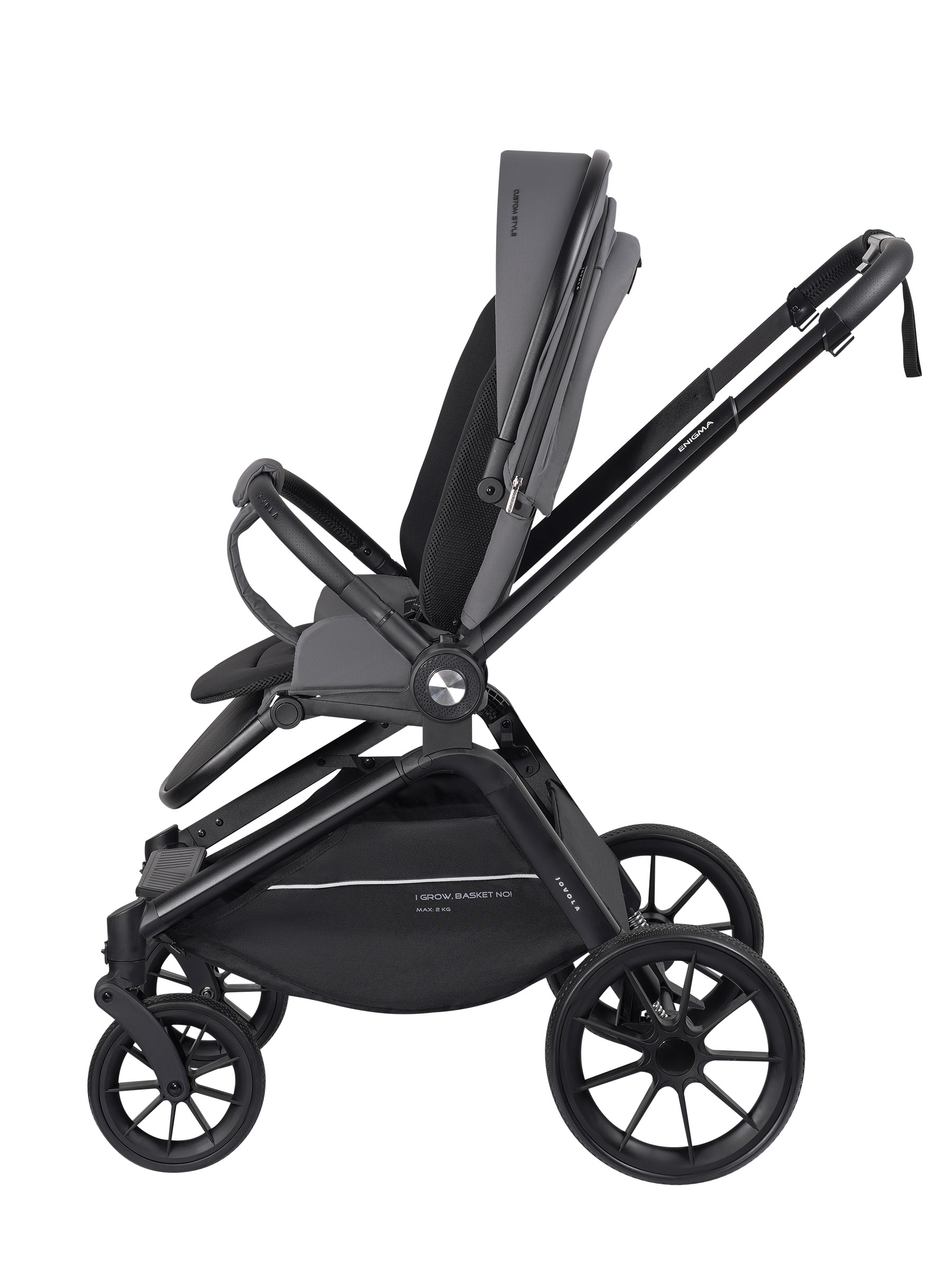 Коляска прогулочная JOVOLA Enigma всесезонная серый - фото 16