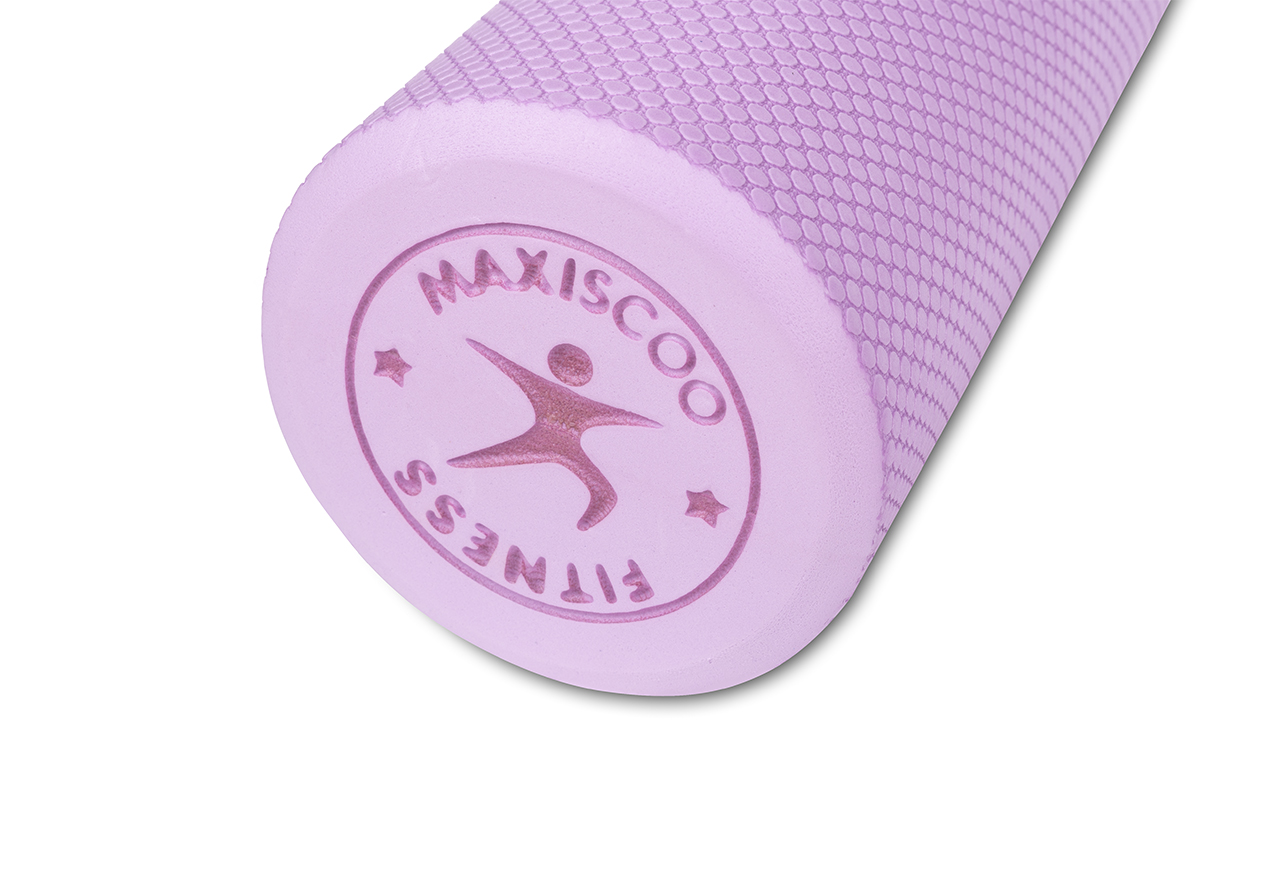 Массажный Ролик MAXISCOO FIT для МФР, Йоги и Фитнеса, 33см, Фиолетовый - фото 4
