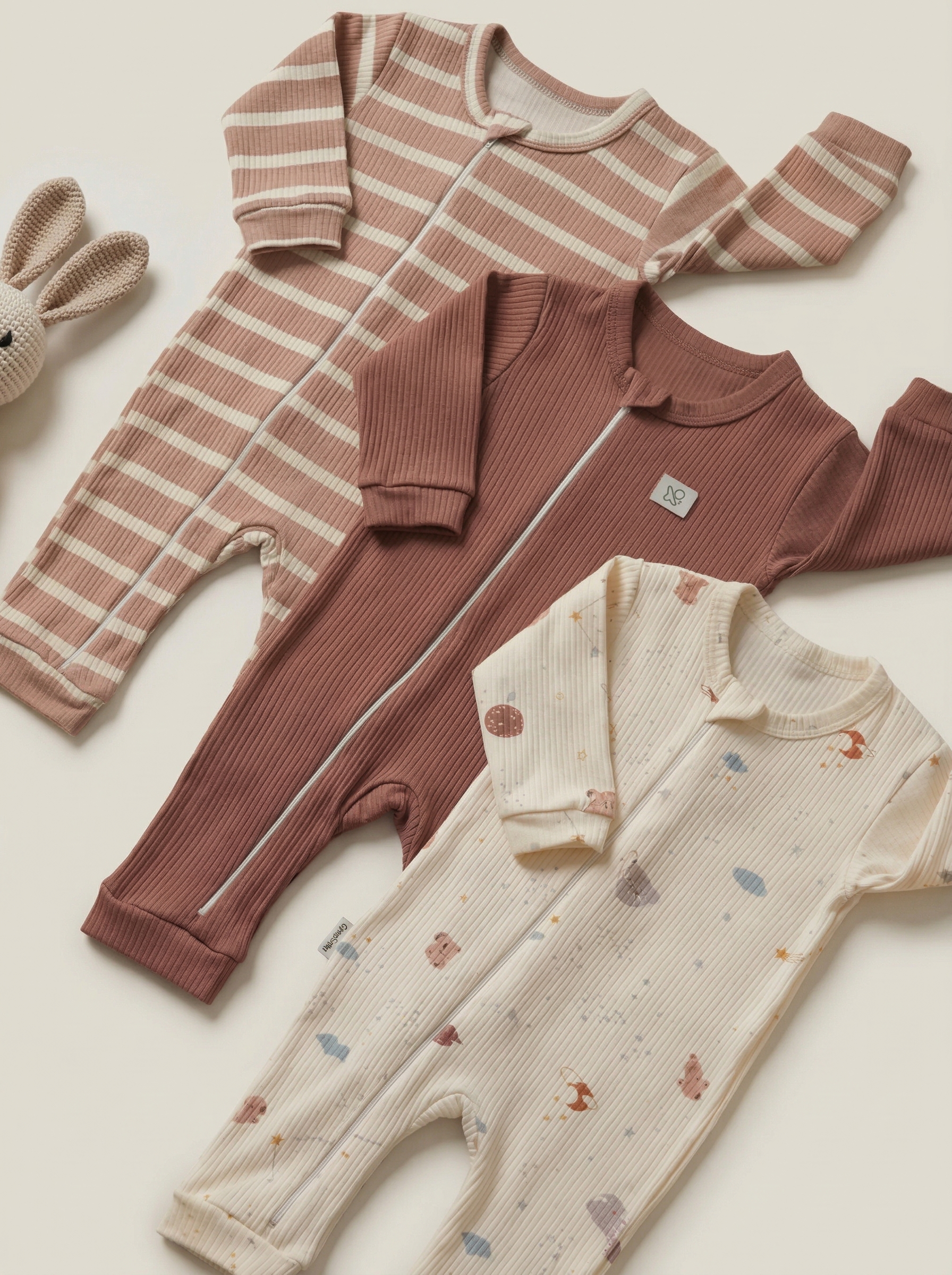 Комбинезон 3 шт Супер Пупс нбр/3пр/кмбнмол/таупкапибары - фото 2