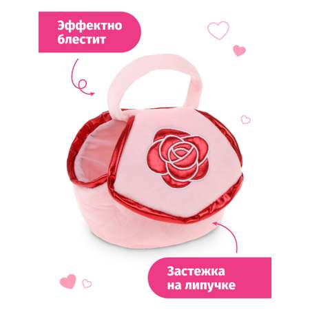 Мягкая игрушка Fluffy Family Собачка в розовой сумочке 17 см