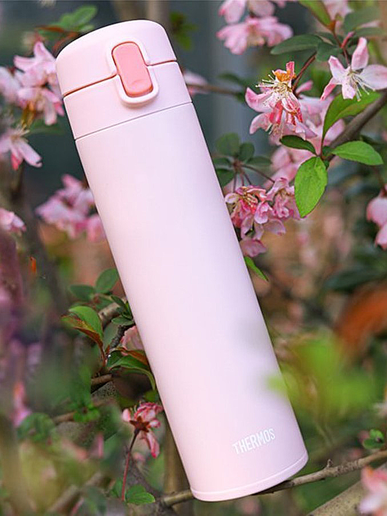 Термокружка для чая 450 мл с трубочкой THERMOS FJM-450 розовая – нержавеющая сталь герметичная тепло/холод 8/12 часов - фото 11